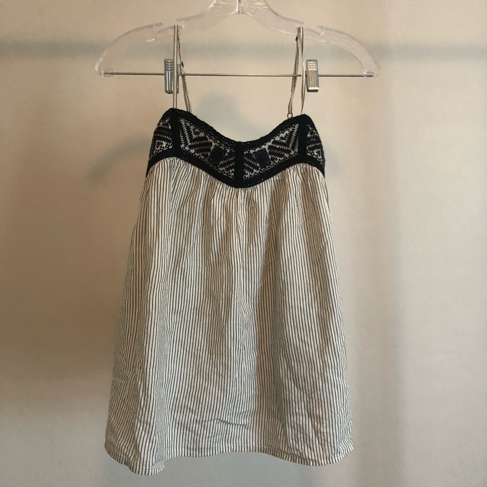 Black and White Stripe Tank